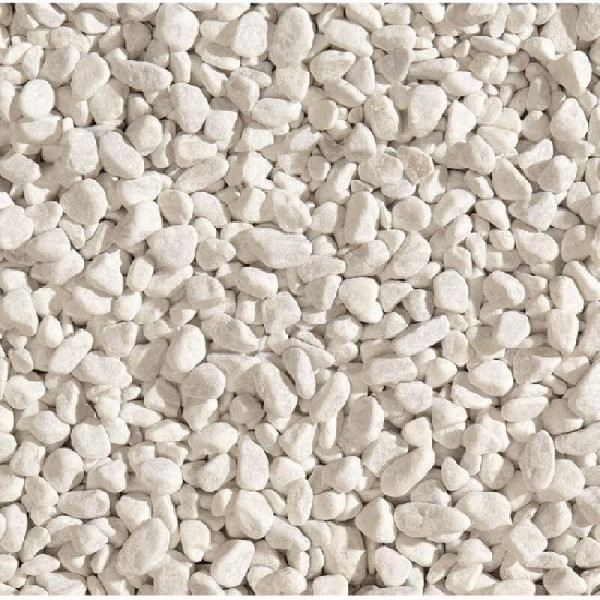 Polar White Spa Marble Chippings Decorative Stone 9 - 12mm Polybag Approx 20kg