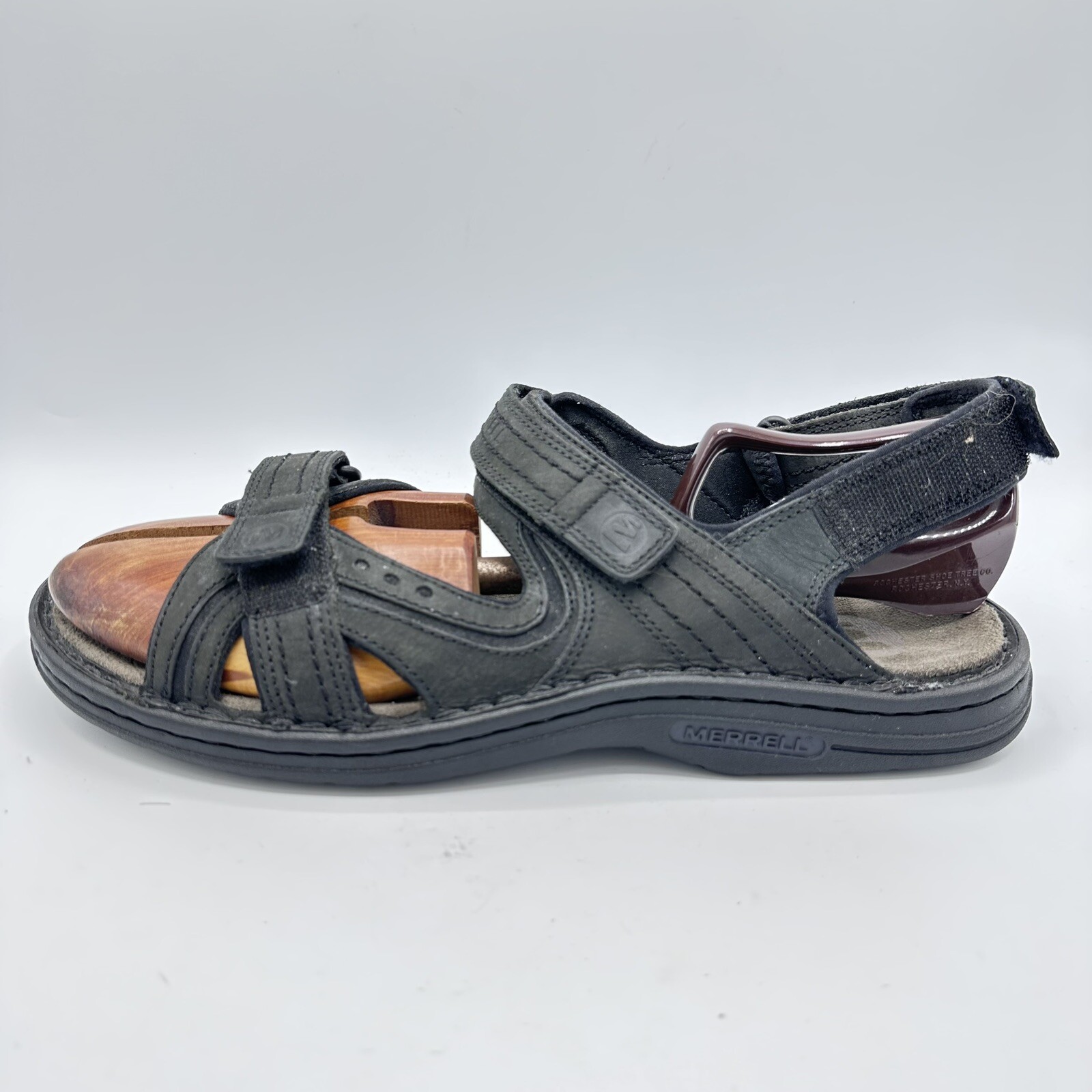 MERRELL World Impulse sandalo da trekking uomo Bracken in pelle nera taglia 13 J38949