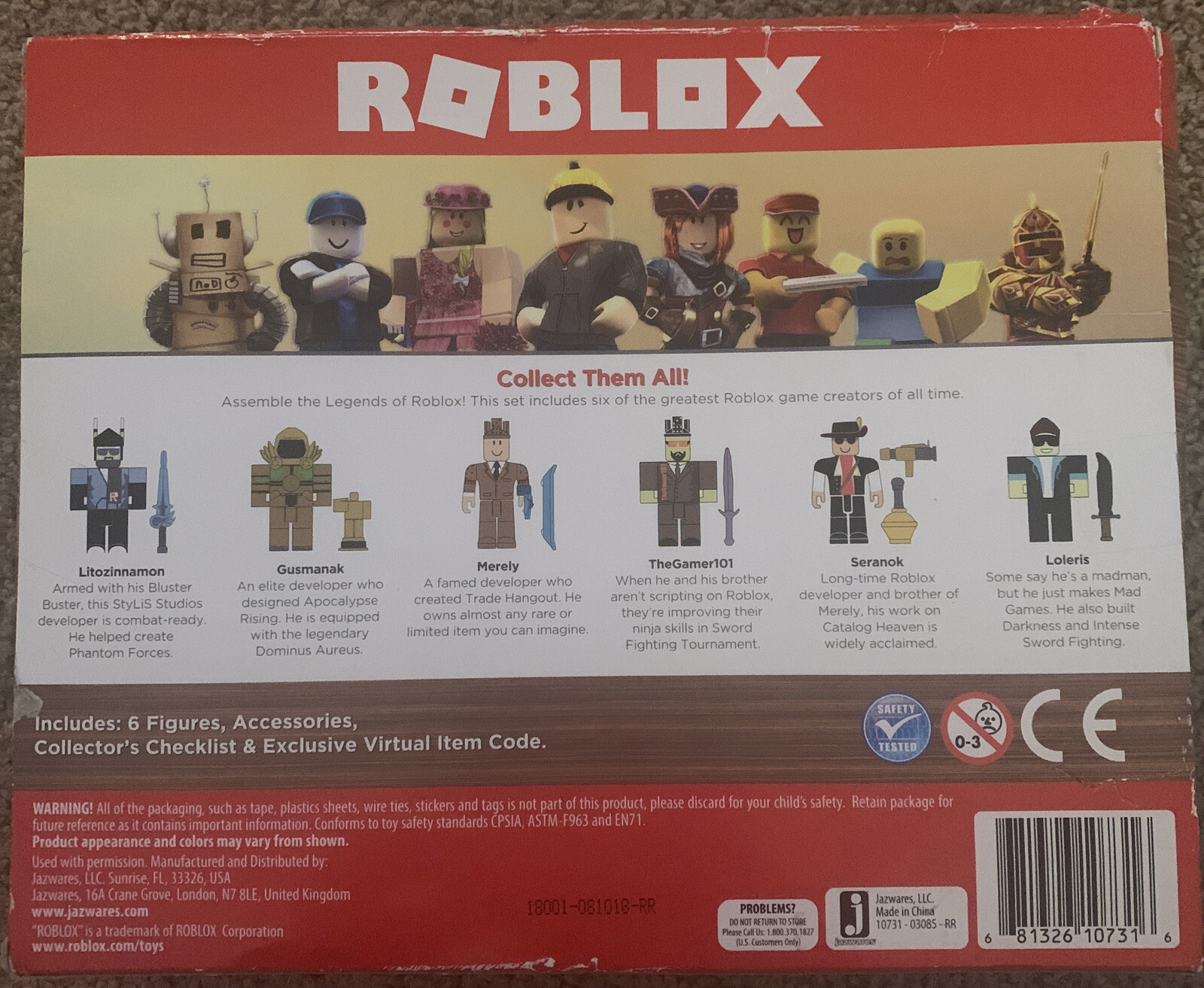 Jazwares Legends Of Roblox Action Figure 6 Pieces For Sale Online Ebay - merely before catalog heaven roblox