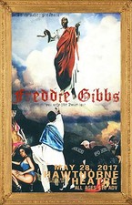FREDDIE GIBBS "YOU ONLY LIVE 2WICE TOUR" 2017 PORTLAND CONCERT POSTER - Hip Hop