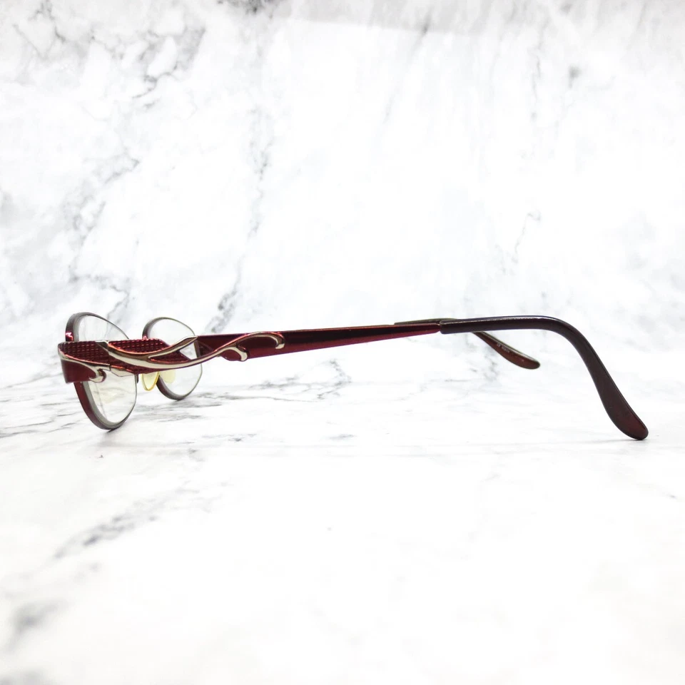 Женская оправа для очков Bulova Tacoma бордовая прямоугольная с полным ободком 52-17-135 - Изображение 3 из 4