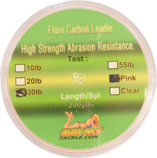 Pink Fluorocarbon Fishing Leader - 200 Yards  10, 20, 30, or 55 lbs.