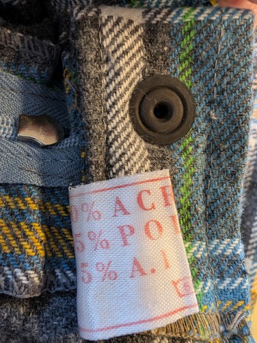 Vintage UK 70's Bell Bottom Flared Pants Slacks Kids 2-3T Plaid Acrylic VGC - Picture 5 of 5