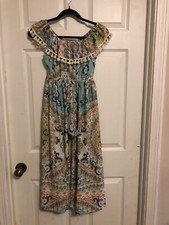 Bonnie Jean Girls size 12 Dress w Romper Fringe on Collar
