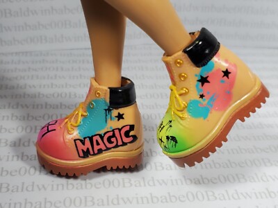 N ~ RAINBOW HIGH ~ SHOES ~ VANESSA TEMPO DOLL GRAFFIC GRAFITTI ANKLE WORK BOOTS