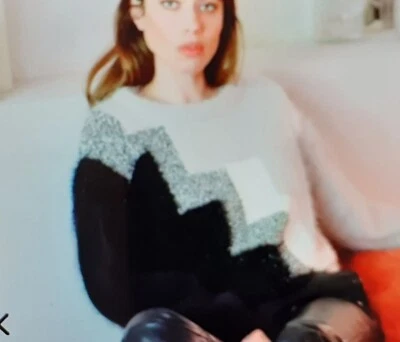 Superbe Pull Angora Anny Blatt Ludmila couture Noir Et Blanc - Photo 1/2