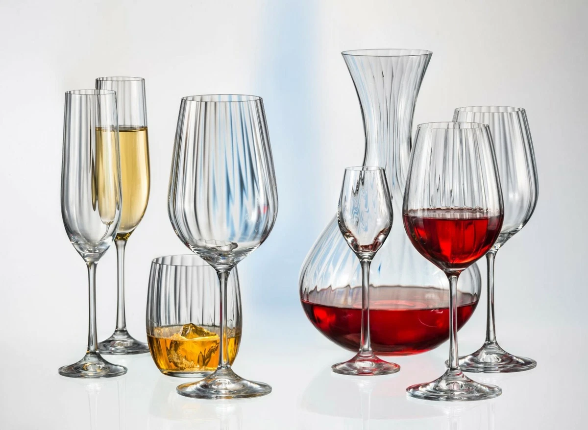 Bohemia Crystal Waterfall OF Tumbler Drinking Glass 300ml 6pc 25180.300.22