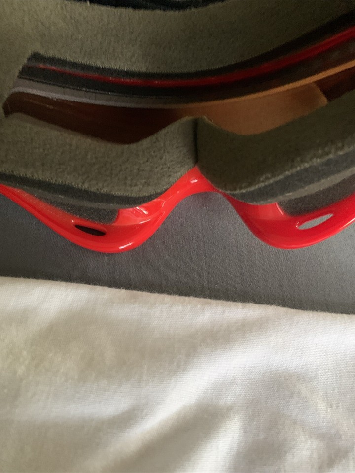 Vintage OAKLEY Ski Goggles Red Frame W/ Amber Lens Moto/BMX Goggles eBay