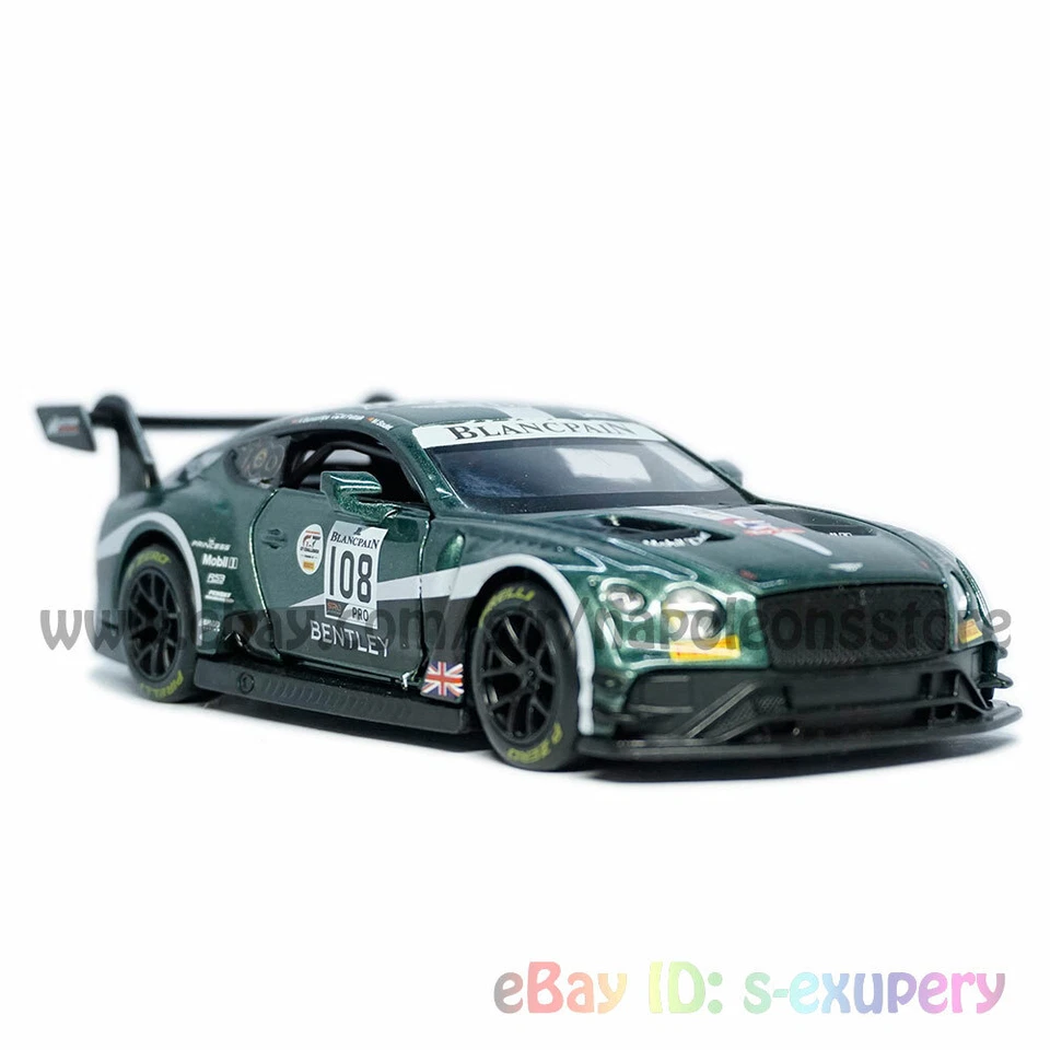 Bentley Continental GT3 #108 1/32 Modelo Coche Diecast Vehículo Colección Niños Regalo Foto 3 de 4