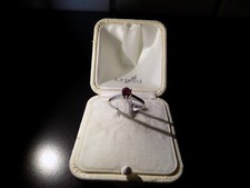 Goldring Solitär Rubinring 0,47 Karat  Weißgold 585 14 Kt. TOP aus Nachlass RAR.