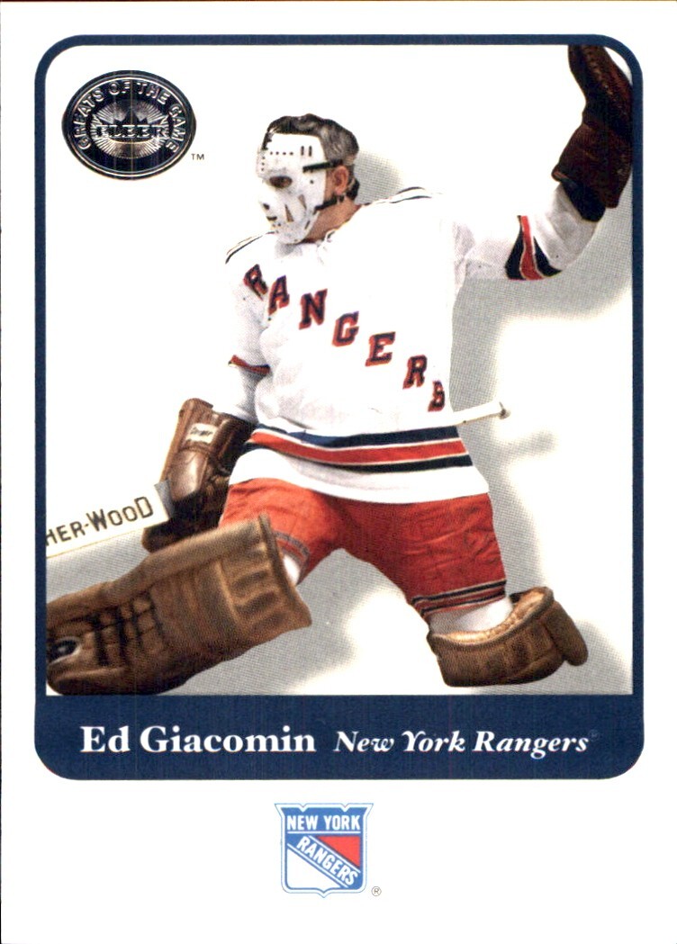 2001-02 Fleer Greats of the Game #21 Ed Giacomin NEW YORK RANGERS Eddie