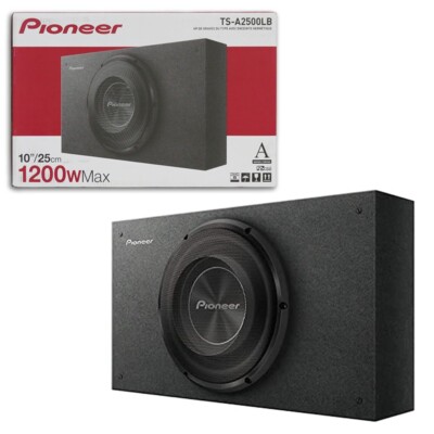 Pioneer TS-A2500LB 10'' SVC Shallow Slim Box Pre-Loaded Enclosure Car Subwoofer