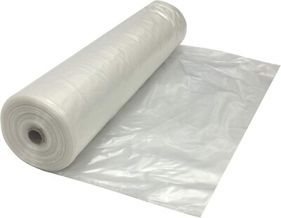 10 Mil Clear Plastic Sheeting Roll - Premium Heavy Duty Vapor Barrier CoveringHi
