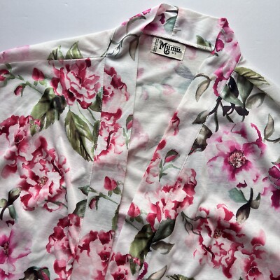 Show Me Your Mumu Robe Women's One Size OS Pink Floral Short Sleeve No Belt