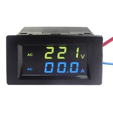 AC 300V 450V Dual LCD Digital Display Voltage Current Meter Voltmeter Ammeter
