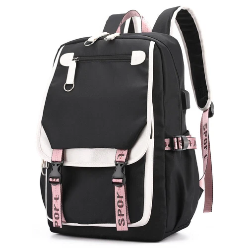 Anime Stitch Estudiantes Usb Mochila Niños Niñas Mochila de Viaje Bolso Escolar - Imagen 12 de 29