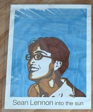 SEAN LENNON Rare 1998 PROMO POSTER Into Sun NEVER DISPLAYED 24 X 18 Rare Beatles