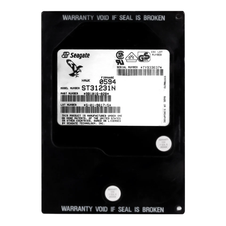 Hard Drive Seagate Hawk 2LP ST31231N 1.06GB 5.4K SCSI 50-PIN 3.5 " - Image 3 of 3