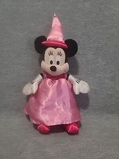 Minnie Mouse Princess Pink Satin Dress 14" Plush Toy Authentic Disney Park