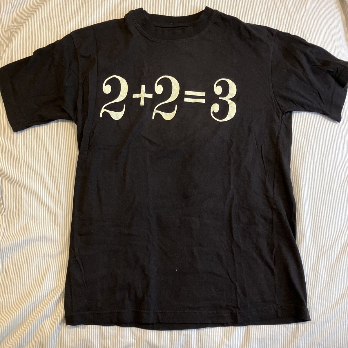 Vintage - Moschino Jeans - 2 +2 = 3 - Black T Shirt - Made