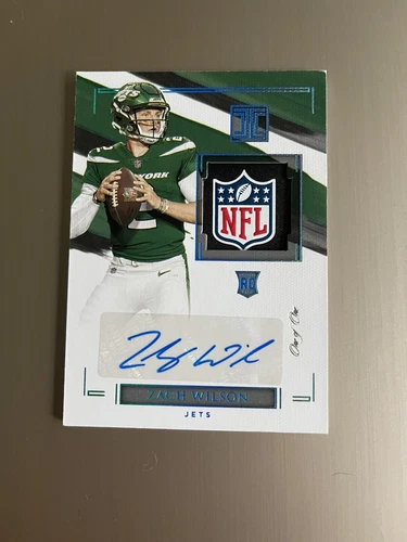 2021 Impeccable Football Zach Wilson NFL SHIELD 1 Of 1 Patch Auto 🔥🏈🔥