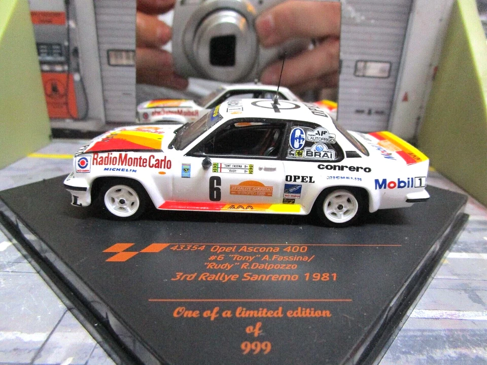 OPEL Ascona B 400 Rallye Gr.4 Sanremo 1981 #6 Tony Conrero Radio Vitesse 1:43 - Bild 2 von 4