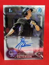 2016 Bowman Chrome Prospects Autographs Jordan Patterson 1st Bowman #CPA-JP