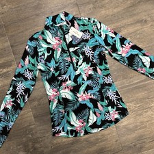NWT Tommy Bahama Women Size XS Active Floral Golf Top 1/4 Zip Pullover 810 