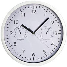 Design-Wanduhr Uhr Clock mit Thermo- & Hygrom...