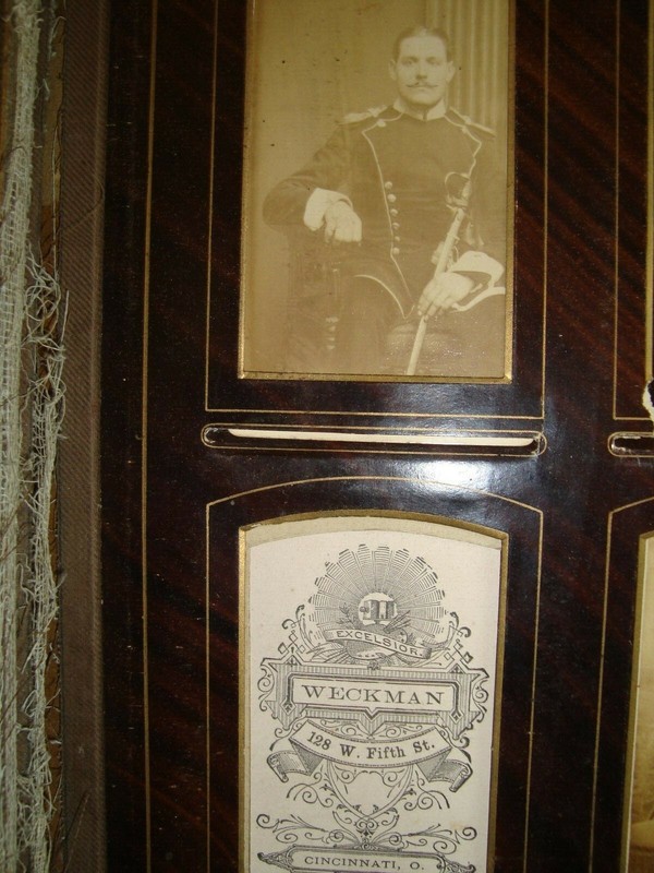 1800'S ANTIQUE VELVET VICTORIAN PHOTO ALBUM KRUG VINE ST CAREW CINCINNATI OH