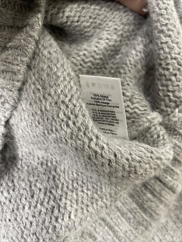 The Group Babaton Crop Knit Alpaca Sweater Women’s XXS Gray - Picture 6 of 8