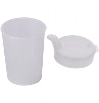 3 oder 5 hg- Schnabelbecher 250 ml Transparent Öffnung 4 x 4 mm Schnabeltasse - Bild 1 von 2
