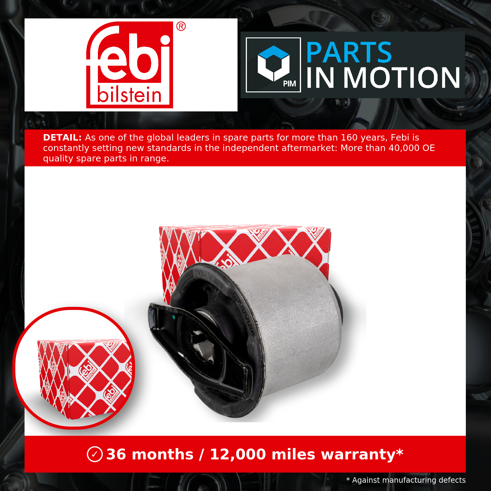 Febi Bilstein Axle Beam Mount for Rear Subframe 180088 - fits Polestar Volvo - Image 3