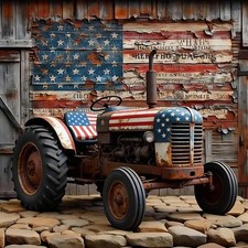 5D Tractor Diamond Art Kits for Adults Beginners,DIY Full Round Drill Diamond...