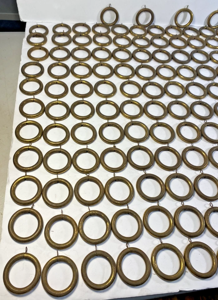 Anillos de latón de barra de cortina MCM de colección 180 apertura total de 1 3/4"" y 1 1/4"" Foto 4 de 4