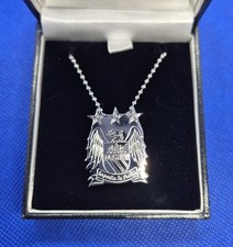 Image of Manchester City FC Stainless Steel Pendant & Chain - Eagle Crest