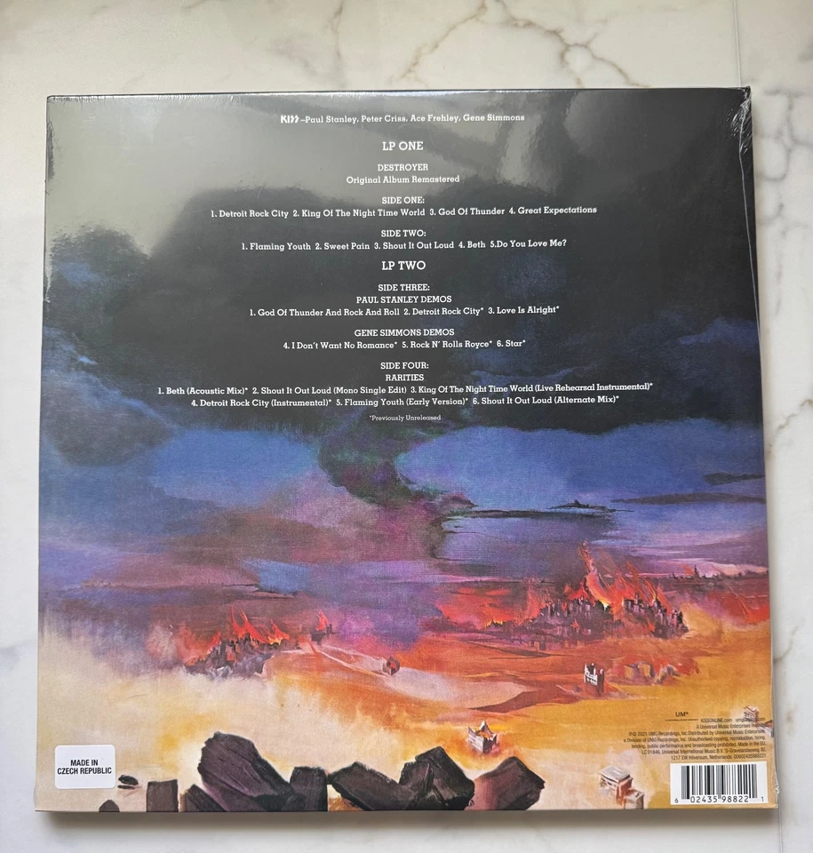 Kiss Destroyer 45th Anniversary 2-LP Deluxe Edition 180-Gram Vinyl 21 Tracks - Image 2 of 2