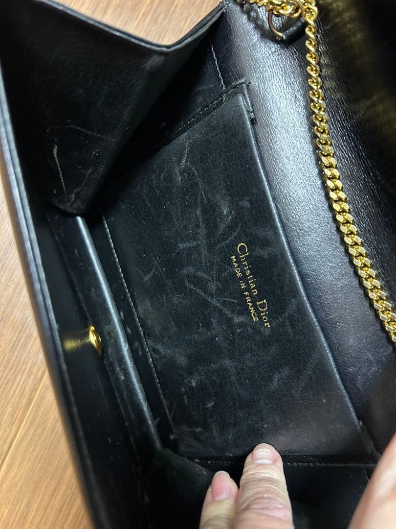 DIOR Vintage Shoulder Bag Black Leather Authentic F0205307 thumbnail 3