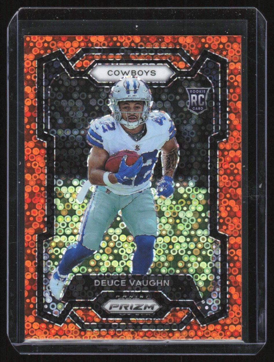 2023 Panini Prizm Orange Disco Deuce Vaughn Rookie Dallas Cowboys #324