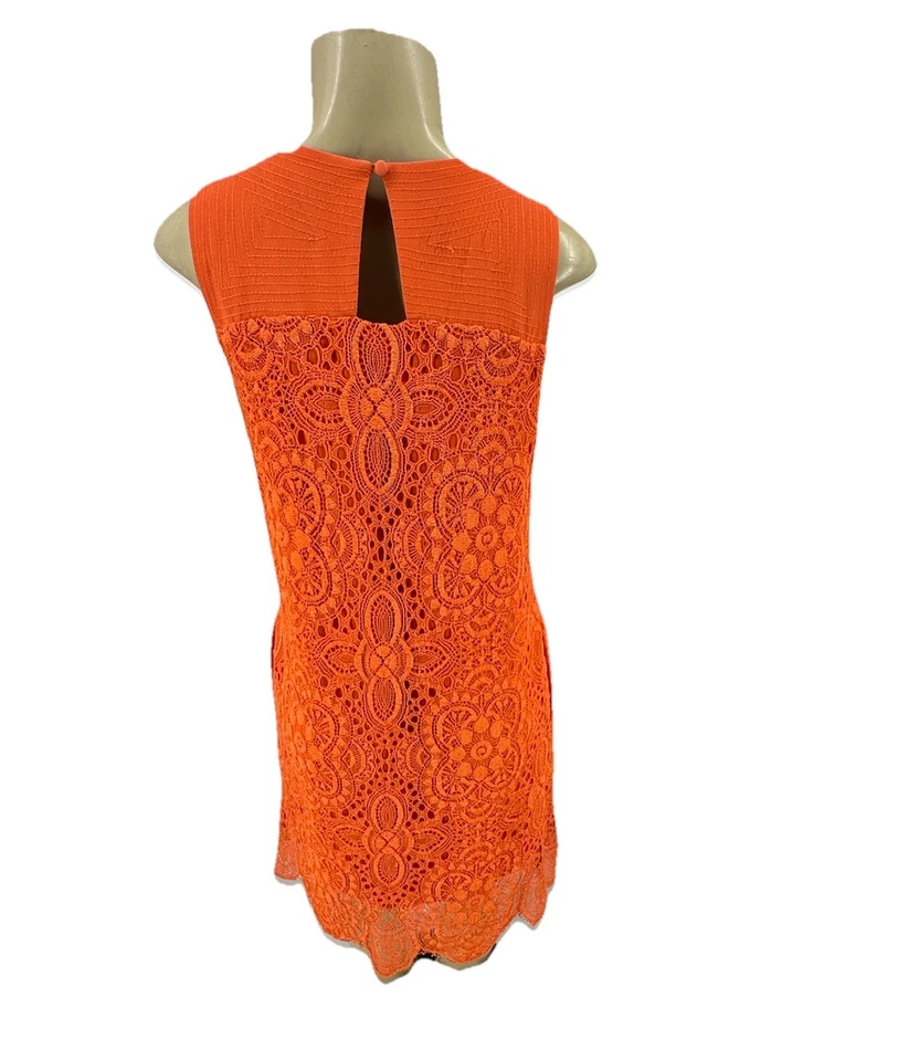 Vestido Trina Turk Talla 6 Mujer Emerson Crochet Encaje Cambio Bolsillos Forrado 39-18 Foto 3 de 4