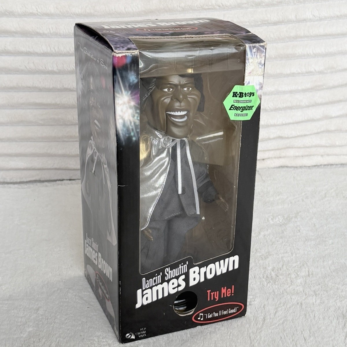 Gemmy James Brown Dancin' Shoutin' Animated Figure In Box, “I Feel