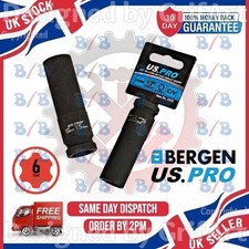 USPRO 15MM 1/2" DRIVE 6PT 6 POINT SINGLE DEEP IMPACT SOCKET WRENCH LONG REACH