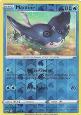 SWSH01: Sword Shield Base Set 052/202 Mantine Uncommon,Reverse Holo