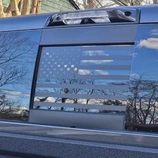 2009 to 2024 American Flag Decals Stickers for Truck Back Middle Window, USA Fla