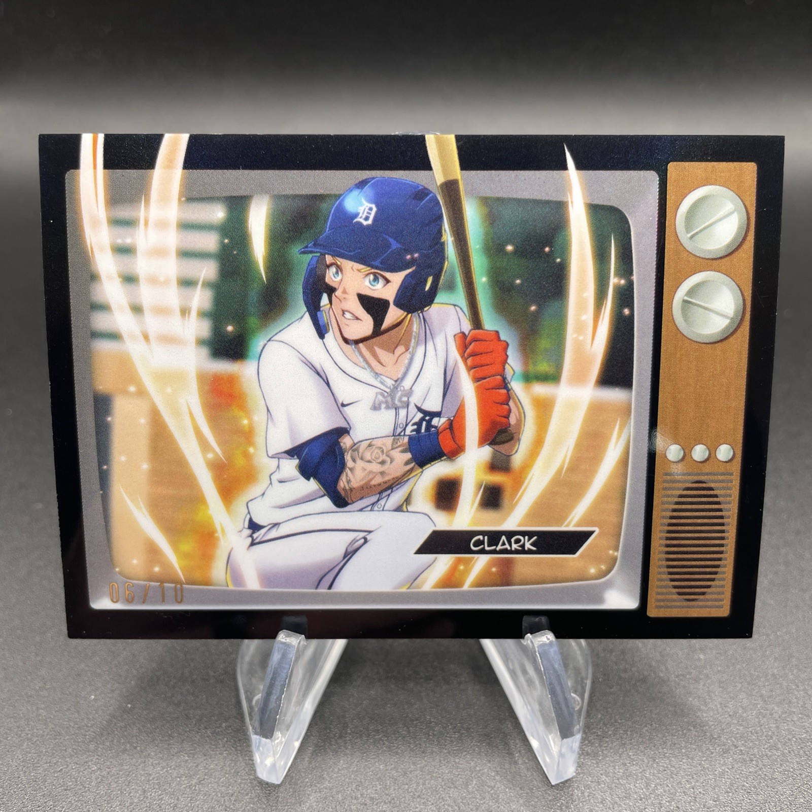 2025 Bowman Chrome Max Clark Black Anime Case Hit SSP /10 Detroit Tigers