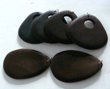 6 Large Teardrop Open Wood Links w 2 Solid 4 w Center Hole Most w Jump rings