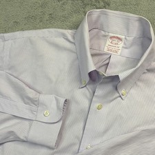 Brooks Brothers Madison Fit Shirt Mens 16.5 33 Non-Iron Supima Cotton Striped