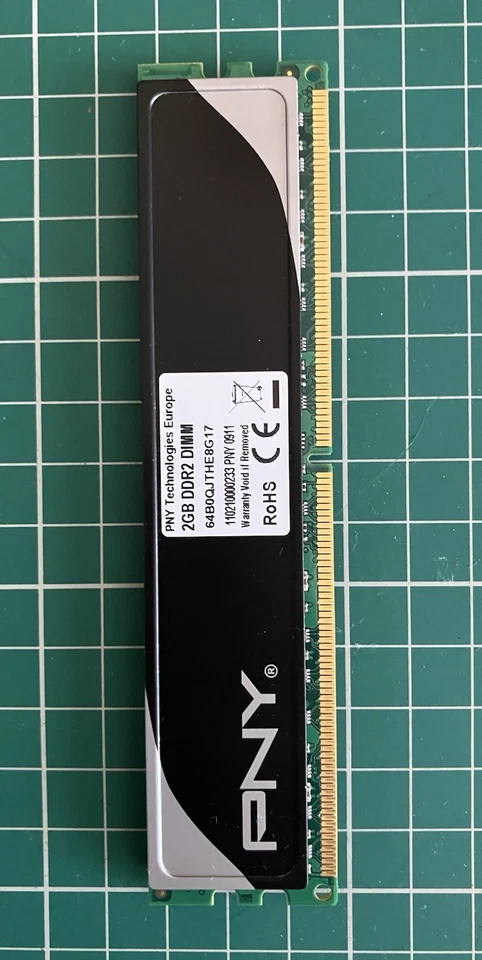 PNY 2GB DDR2-800 6400 DIMM MEMORY RAM MODULE 64B0QJTHE8G17 Non-ECC Unbuffered - Image 3 of 4