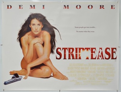 STRIPTEASE (1996) Original Cinema Quad Film Poster - Demi Moore, Burt Reynolds