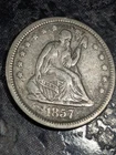 1857-P Seated Liberty Quarter Dollar